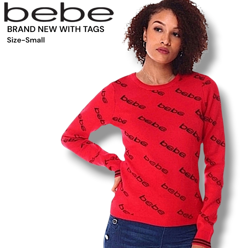 Bebe Small Red Sweater BRAND NEW WITH TAGS